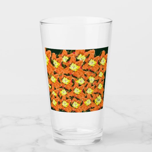 Coupe de verre : Fleurs sauvages (Devant)