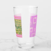 Coupe de verre géométrique rose vert (Gauche)