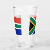 Coupe de verre patriotique avec drapeau d'Afrique (Gauche)