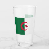 Coupe de verre patriotique avec drapeau d'Algérie (Dos)