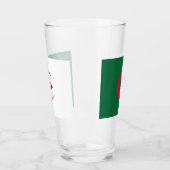 Coupe de verre patriotique avec drapeau d'Algérie (Gauche)