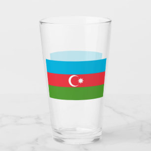 Coupe de verre patriotique avec drapeau d'Azerbaïd
