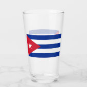 Coupe de verre patriotique avec drapeau de Cuba (Dos)