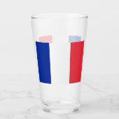 Coupe de verre patriotique avec drapeau de France (Dos)