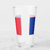 Coupe de verre patriotique avec drapeau de France (Droite)
