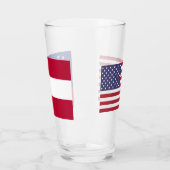 Coupe de verre patriotique avec drapeau de la Géor (Gauche)