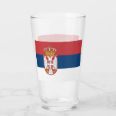 Coupe de verre patriotique avec drapeau de la Serb (Dos)