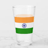 Coupe de verre patriotique avec drapeau de l'Inde (Dos)