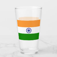 Coupe de verre patriotique avec drapeau de l'Inde