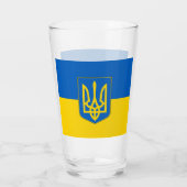 Coupe de verre patriotique avec drapeau de l'Ukrai (Dos)