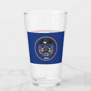 Coupe de verre patriotique avec drapeau de l'Utah