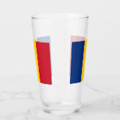 Coupe de verre patriotique avec drapeau de Roumani (Gauche)