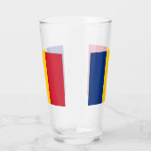 Coupe de verre patriotique avec drapeau de Roumani (Droite)