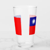 Coupe de verre patriotique avec drapeau de Taïwan (Gauche)