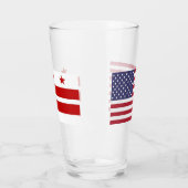 Coupe de verre patriotique avec drapeau de Washing (Gauche)