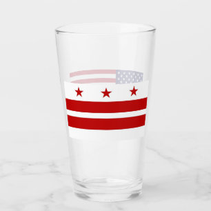 Coupe de verre patriotique avec drapeau de Washing