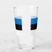 Coupe de verre patriotique avec drapeau d'Estonie (Gauche)