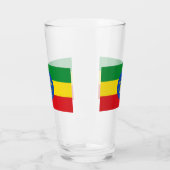 Coupe de verre patriotique avec drapeau d'Ethiopie (Gauche)