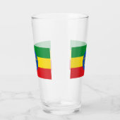 Coupe de verre patriotique avec drapeau d'Ethiopie (Droite)