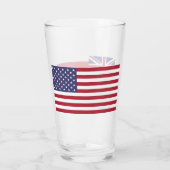 Coupe de verre patriotique avec drapeau d'Hawaï (Dos)