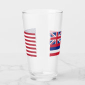 Coupe de verre patriotique avec drapeau d'Hawaï (Droite)
