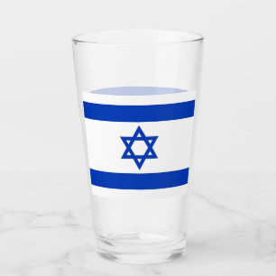 Coupe de verre patriotique avec drapeau d'Israël