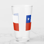 Coupe de verre patriotique avec drapeau du Chili (Droite)