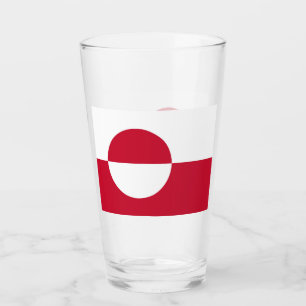 Coupe de verre patriotique avec drapeau du Groenla