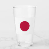 Coupe de verre patriotique avec drapeau du Japon (Dos)