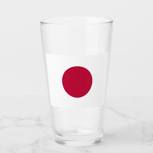 Coupe de verre patriotique avec drapeau du Japon (Devant)
