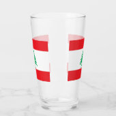 Coupe de verre patriotique avec drapeau du Liban (Gauche)