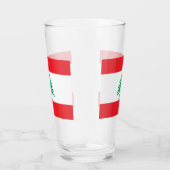 Coupe de verre patriotique avec drapeau du Liban (Droite)