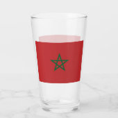 Coupe de verre patriotique avec drapeau du Maroc (Dos)