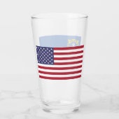 Coupe de verre patriotique avec drapeau du Nevada (Dos)