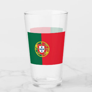 Coupe de verre patriotique avec drapeau du Portuga