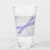 Coupe de verre personnalisée de libellule violette (Dos)