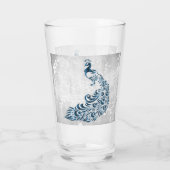 Coupe de verre personnalisée Peacock bleu (Dos)