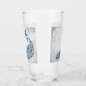 Coupe de verre personnalisée Peacock bleu (Gauche)