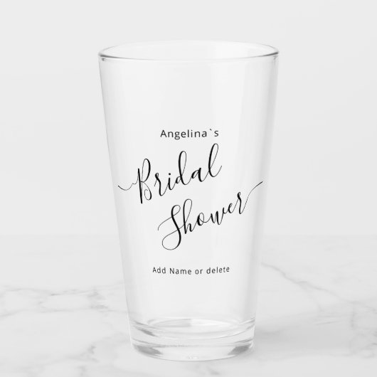 Coupe de verre pour une douche nuptiale. (Devant)