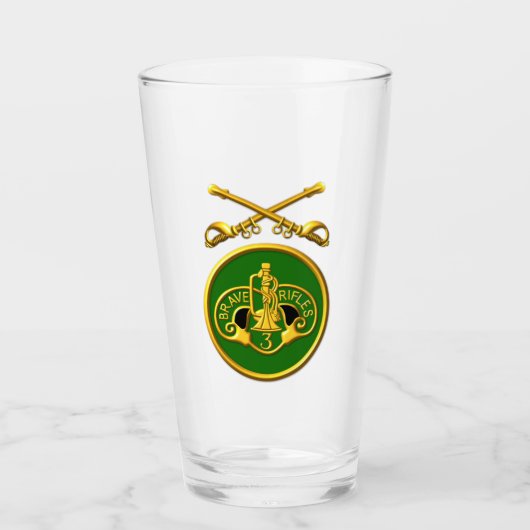 Coupe de verre Saber du 3e régiment blindée de Cav (Devant)