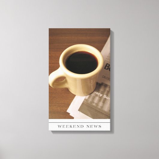 Coupe du café et journal sur toile (Recto)