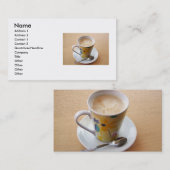 Coupe du Carte de visite de café (Devant / Derrière)