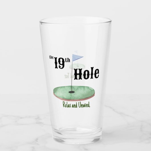 Coupe du dix-neuvième trou en verre (Devant)