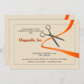 Coupe du faire-part d'ouverture officielle de (Devant / Derrière)