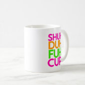 Coupe Duh Huh Cup Funny Pink Orange Coffee Mug (Devant droit)