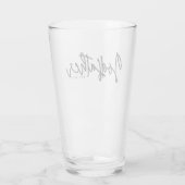 Coupe en verre à date établie en écriture moderne (Dos)