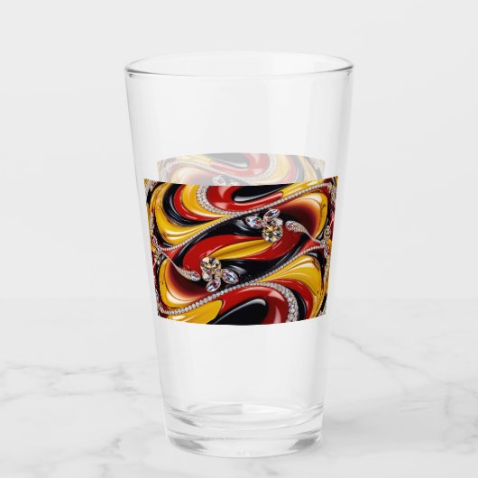 Coupe en verre aux couleurs belges (Devant)