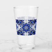 Coupe en verre aux couleurs Bleues Blances (Dos)