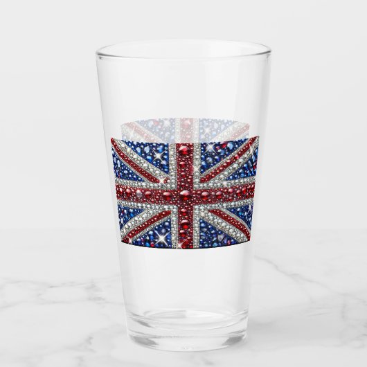 Coupe en verre aux couleurs britanniques (Devant)