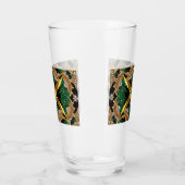 Coupe en verre aux couleurs jamaïcaines (Gauche)